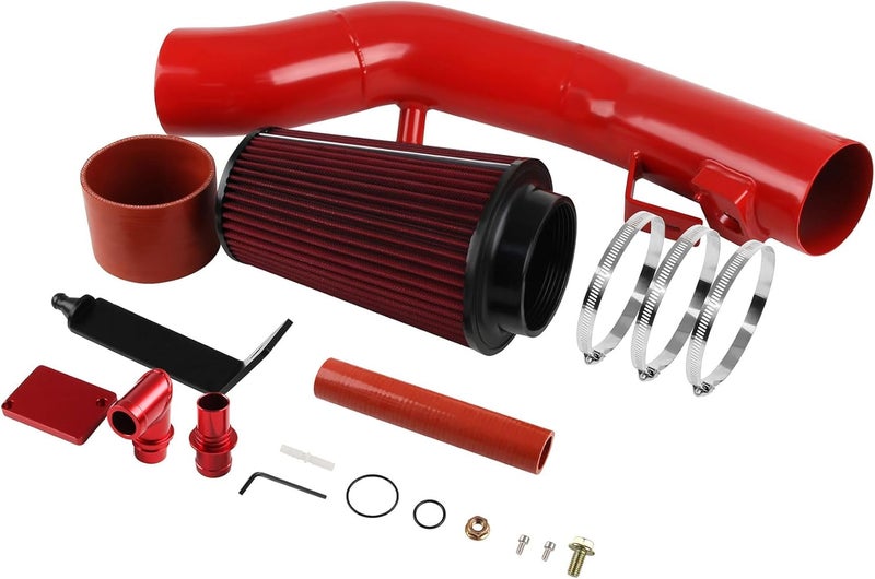 DOCAS 6.0 Cold Air Intake Kit Compatible with Ford F250 F350 Excursion 2003-2007 6.0L Diesel Engines (Red) - Image 2